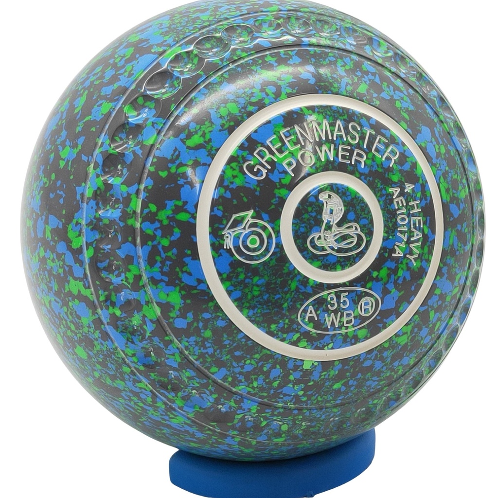 Greenmaster Power Size 4 Blue Lime with full 40 Dimple Grip