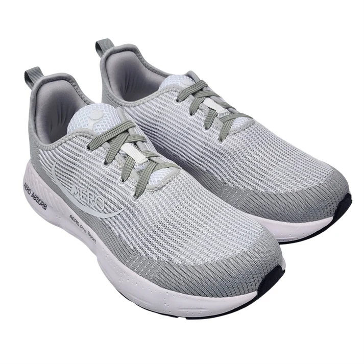 Utopia "Slip-On" Flex White Grey Men's Shoes