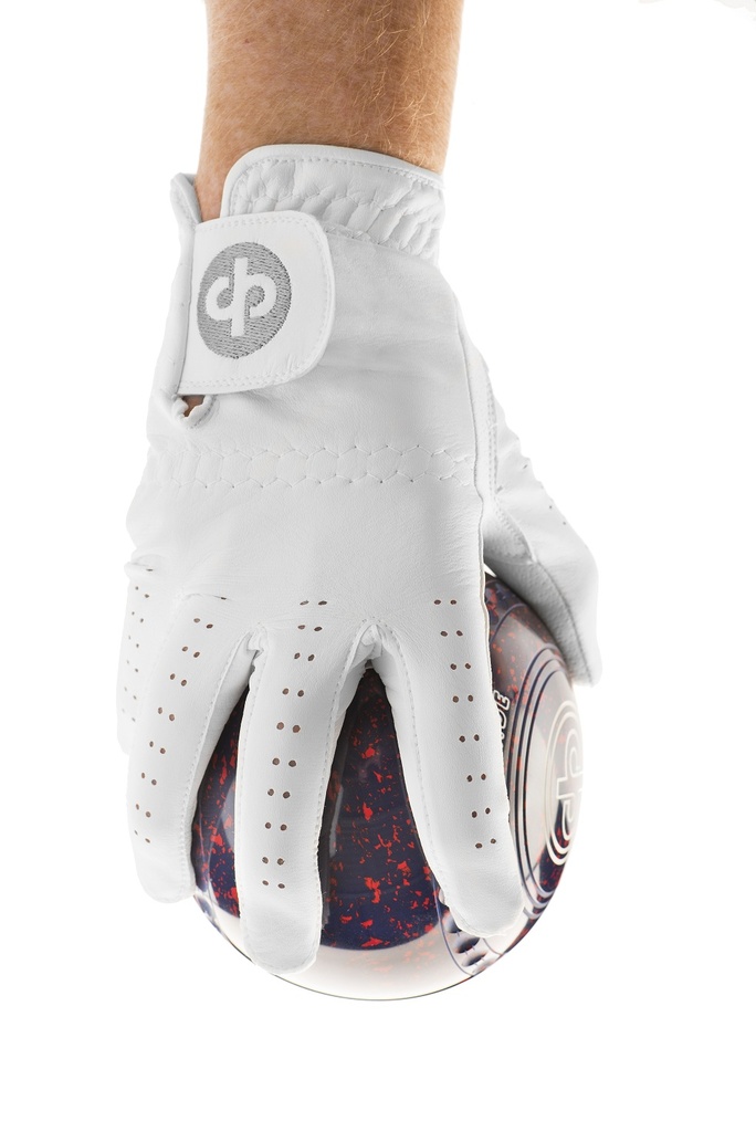 Ladies Hexagrip Synthetic Bowls Glove in White