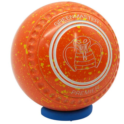 [PREM4AE10154A-51422-36081-PP26311-PREMST35] Greenmaster Premier Size 4 Orange / Yellow with full 40 Dimple Grip